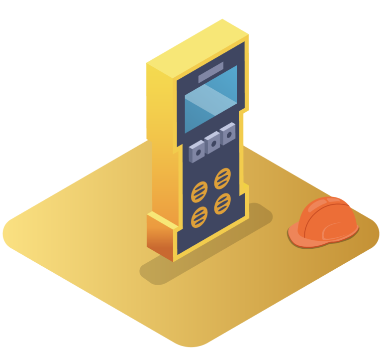 Illustration of a personal gas monitor used by site personnel