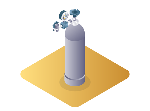 Gas samples illustration
