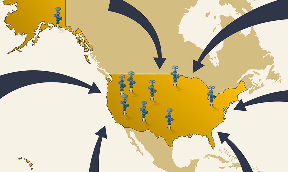 Illustration well sources in usa